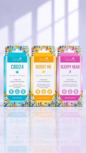 The Blissful Trio Trial Pack - 15 patch discovery pack with Boost Me daytime, CBD24 all-day, and Sleepy Head nighttime patches