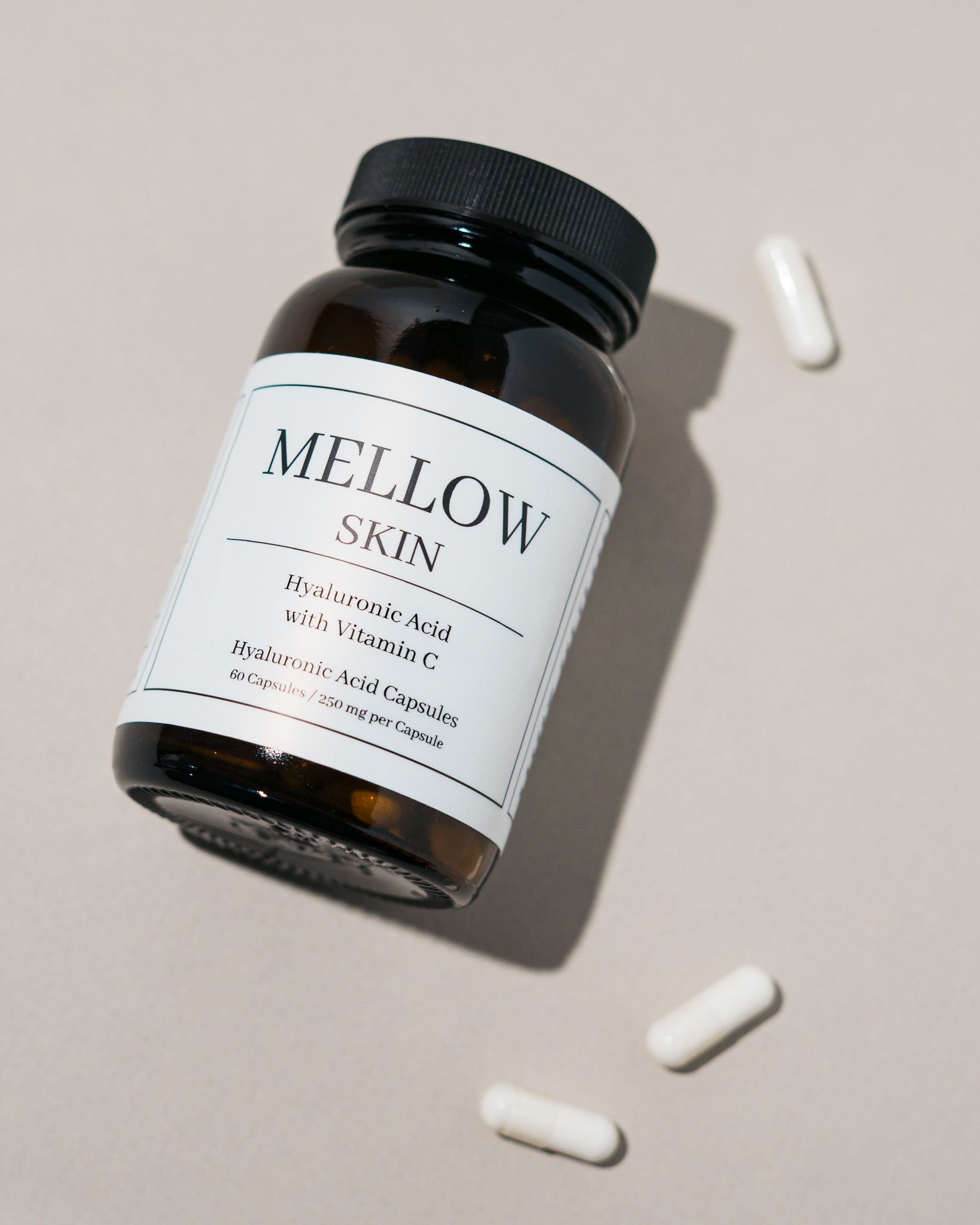 Mellow Skin Hyaluronic Acid with Vitamin C - 60 Capsules | 2 Month Supply