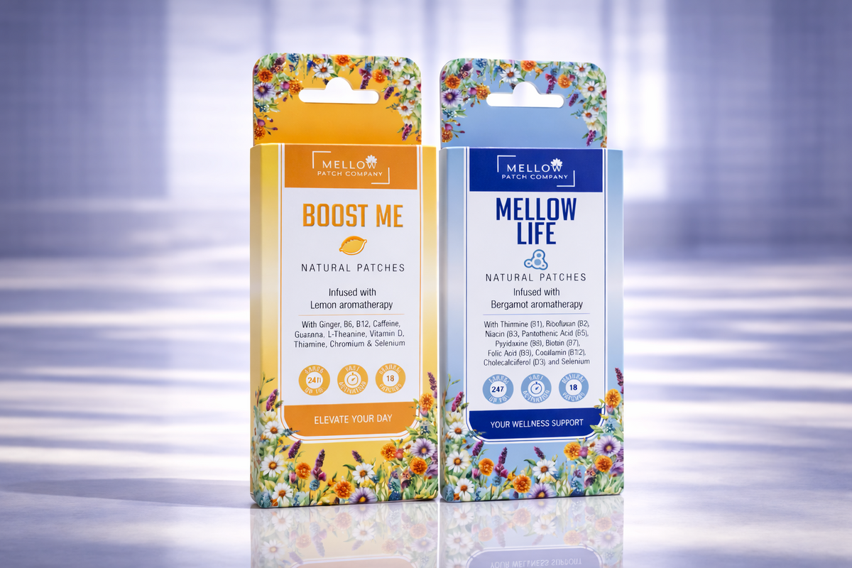 The Mellow Company Energy Bundle with Boost Me and Mellow Life patches